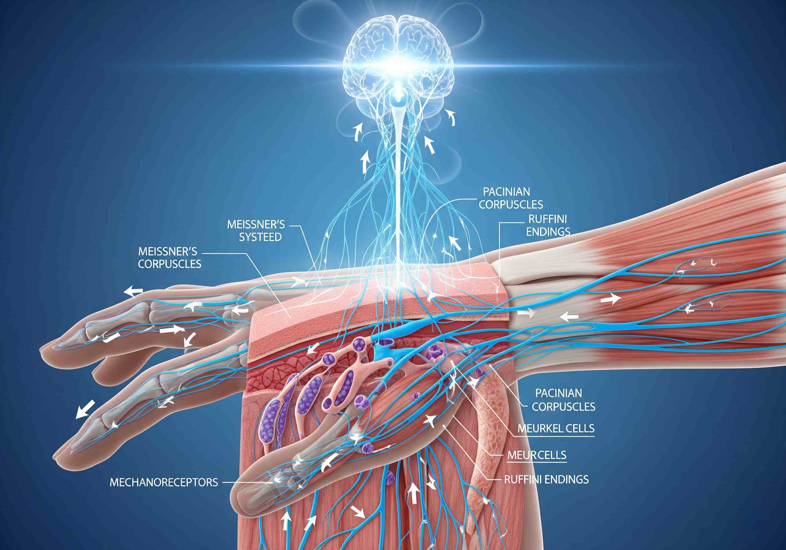 A serene floatation tank with a person inside, experiencing haptic feedback. The tank is illuminated with soft, ambient light, and the water is calm with a slight ripple from the vibrations. The person's face is relaxed, and the overall scene conveys peace and tranquility.